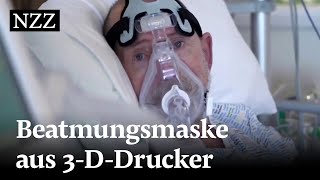 Persönliche Maske für CoronaPatienten an Beatmungsmaschine aus 3DDrucker [upl. by Tewell967]