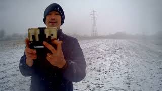 Holystone HS510 flying in heavy snow [upl. by Eiryk]