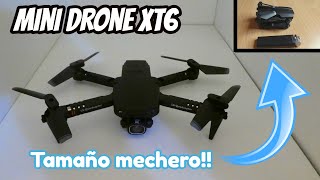 Mini drone XT6 4k con cámara El más pequeño y barato de Aliexpress Español [upl. by Eirallam898]