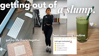 GETTING MY LIFE BACK TOGETHER for 2024 5am morning routine how to get out of a slump🌱🧘🏼‍♀️ [upl. by Shanie]