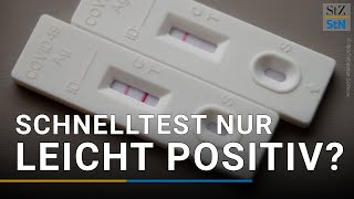 CoronaSchnelltest nur ganz leicht positiv  Was bedeutet das [upl. by Dett]