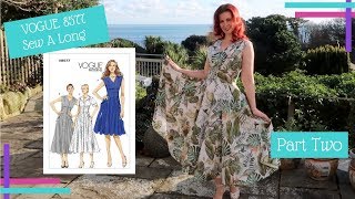 How To  Vogue 8577 SewAlong  Sewing the Skirt Panels  Part Two [upl. by Dazhahs503]