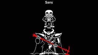 Sans vs Asgore Undertale [upl. by Leinaj]