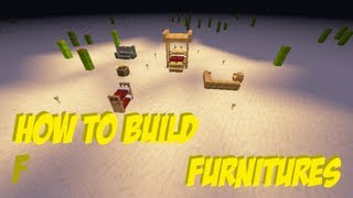 How to build 8  Furnitures in Minecraft [upl. by Dnomar953]