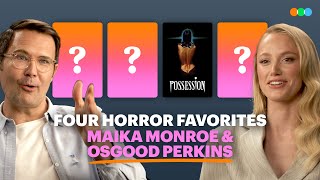 Four Horror Favorites with Longlegs’ Maika Monroe and Osgood Perkins [upl. by Ocsecnarf994]