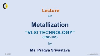 VLSI TECHNOLOGY LECTURE 20 Metallization By Ms Pragya Srivastava AKGEC [upl. by Miranda547]