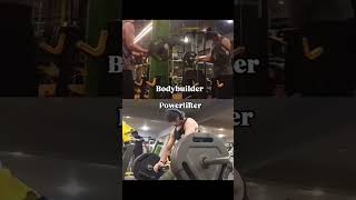 Bodybuilder vs powerlifter heavylifting egolifting dedliftcompition pr day biceps curl [upl. by Ydroj947]