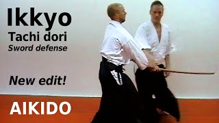 Aikido technique IKKYO in TACHI DORI against different sword attacks by Stefan Stenudd in 2003 [upl. by Goodman]