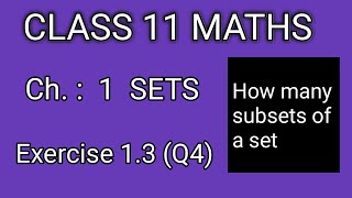 Ex 13 Q4  Chapter 1 SETS Ncert Maths Class 11  Cbse [upl. by Fira]