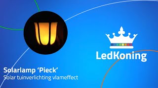 Solarlamp Pieck  solar tuinverlichting vlameffect [upl. by Naleag]