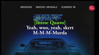 MotorSport Migos Nicki Minaj Cardi B  MotorSport lyrics [upl. by Lorilyn]