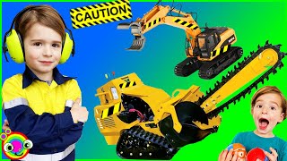 🚧Excavator Trucks 🏗 for Kids 🚧 Learn About Diggers BLiPPi toddlers  min min playtime [upl. by Ycnahc651]