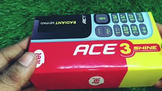 ACE 3 Shine Radiant keypad Phone Unboxing and review [upl. by Navannod]