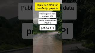 Best Free APIs for Your JavaScript Projects in 2024 [upl. by Yral]