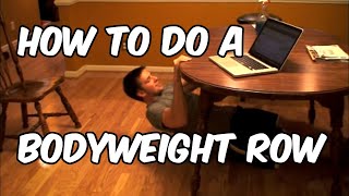 How to Do a Bodyweight Row  Nerd Fitness [upl. by Comptom]