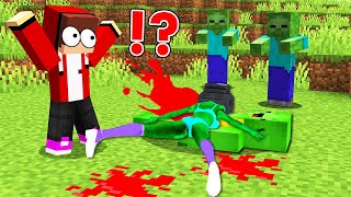 JJ Met ZOMBIE TV WOMAN In SECRET VILLAGE CAN IT BE A APOCALYPSE TRAP Minecraft Mikey  Maizen [upl. by Vidovic]