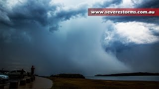 Aircraft forced to abort landing after severe storms hit Sydney Australia [upl. by Ahseym]