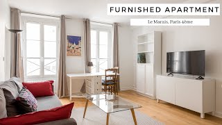 Furnished Paris Apartment for Rent One Bedroom  Le Marais 4th District Rue du Roi de Sicile 60620 [upl. by Middle888]