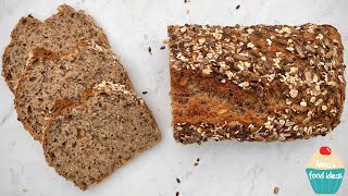 Gesundes Brot backen  Dinkelbrot selber backen  Brot mit Leinsamen backen  Dinkelvollkornbrot [upl. by Nalyt]