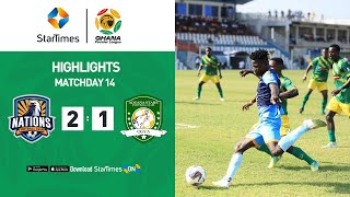 Nations FC 2  1 Aduana Stars  Highlights  Ghana Premier League  MD14 [upl. by Chaing93]