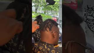 How to install dreadlocks extensions on short hair  human hair Afro kinky [upl. by Ladin]