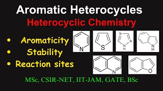 Aromatic Heterocycles  Heterocyclic Chemistry  properties [upl. by Edmond]