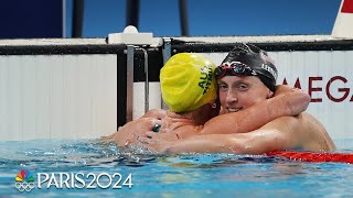 Ariarne Titmus TAKES OFF for 400m freestyle gold as Katie Ledecky holds for bronze  Paris Olympics [upl. by Kurzawa]