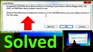 How to Fix A Required CDDVD Drive Device Driver is Missing during Installing Windows 7 [upl. by Marget]