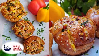 Cheesy Pullout Bun Recipe  Stuffed Cheese Bun Recipe  Spicy Cheesy Garlic Bun [upl. by Haywood693]