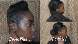 How To Fake A Ponytail Updo On A Pixie Cut Short Hair [upl. by Chaffin]