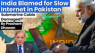 India Blamed for Slow Internet in Pakistan  Pakistan Internet Cable Damaged by Unknown man [upl. by Lehcor243]