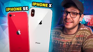 IPHONE SE 2020 vs IPHONE X  Qual vale mais a pena comprar [upl. by Cammi]