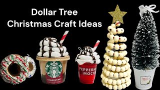 Christmas Craft Ideas with Dollar Tree Crafting supplies [upl. by Preuss]