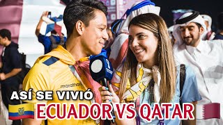 ECUADOR 2  QATAR 0  Reacción de HINCHAS desde el ESTADIO en Qatar 🇶🇦⚽️ [upl. by Chapman]