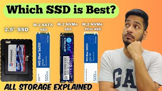 NVME Vs M2 Vs PCIE Vs SATA SSD Vs HDD  All SSDHDD Explained  Which SSD is best [upl. by Chelsae116]