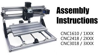 CNC 1610  CNC 2418  CNC 3018 Assembly Instructions as well as User manual [upl. by Mathre888]