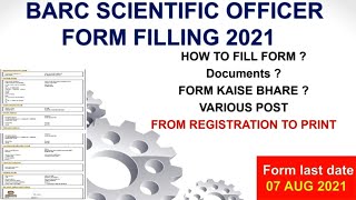 BARC OCES  DGFS ONLINE FORM 2021  SCIENTIFIC OFFICER  FORM FILLING 2021 [upl. by Shulem]