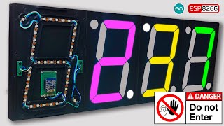 LARGE DIY 7 Segment Display Leds Digital Clock [upl. by Dranyam45]