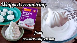 Whipped Cream Icing from Powder Whipping Cream Whipped Cream Icing Recipehow to make Whipped Cream [upl. by Gneh]