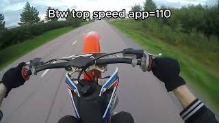 Ktm sx 85 full throttle wheelies on road [upl. by Eelrehpotsirhc]