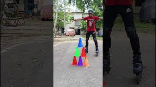 Learn under Legskating stunt on roadskatesnewviralroadskatingrollerbladingrollerskatingAman [upl. by Ille]