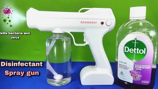 Unboxing portable rechargeable disinfectant Spray Fog machine gun  Innovative gadget review amazon [upl. by Nonnaihr]