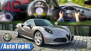 Alfa Romeo 4C  POV Exhaust SOUND Drive ACCELERATION amp TOP SPEED Autobahn by AutoTopNL [upl. by Oiluig]