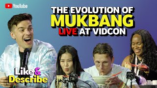 MatPat amp Friends Explore the Eras of Mukbang LIVE vidcon  Like amp Describe Podcast 8 [upl. by Ecenaj829]