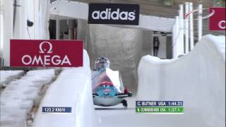 FIBT  2Man Bobsleigh World Cup 20132014  Lake Placid Highlights Race 2 [upl. by Aciretahs]