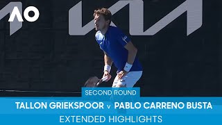 Tallon Griekspoor v Pablo Carreno Busta Extended Highlights 2R  Australian Open 2022 [upl. by Nair961]