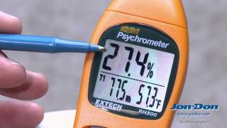 DemoReview of the Extech RH300 Digital Psychrometer  JonDon Video [upl. by Flagler]