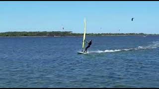 Very Light Wind Windsurf Freestyle Stagnone Marsala Sicily Leonardo Sammartano Go Pro [upl. by Emalia]