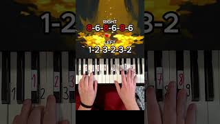 Undertale Fallen Down Piano Tutorial shorts [upl. by Antonin473]