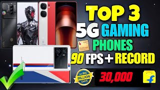 Best Top 3 best gaming phone under 30000⚡  90 FPS gaming phone for PUBGBGMI Under 30k [upl. by Neille416]